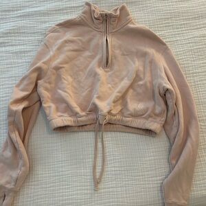 Ovo cropped pink crew neck